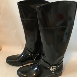 Michael Kors Tall Black Rain Boots
